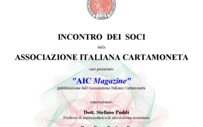 “Incontro dei Soci” e presentazione del n.1 di “AIC Magazine” Locandina