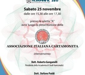 PRESENTAZIONE DELL’ASSOCIAZIONE ITALIANA CARTAMONETA LOCANDINA